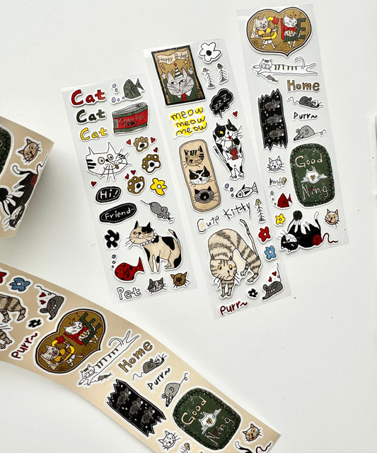 NEW! Lacreme - Purring Fur | Kiss-cut |  5cm Synthetic Paper Tape |  Release Paper | 5M