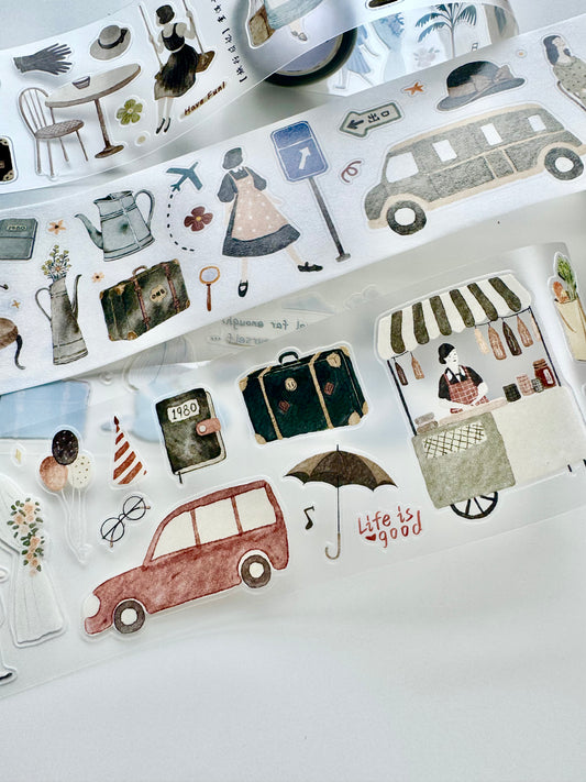 NEW! Yier Studio - Vol.6 Travel Journal | Kiss-cut | 5cm Tape | Release Paper | 5M