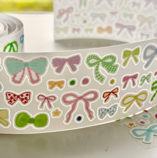 Lacreme - Velvet Ribbon | 5cm Kiss-cut Glitter Tape | Release Paper | 5M