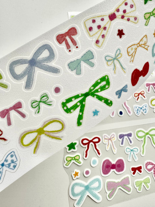 Lacreme - Velvet Ribbon | 5cm Kiss-cut Glitter Tape | Release Paper | 5M