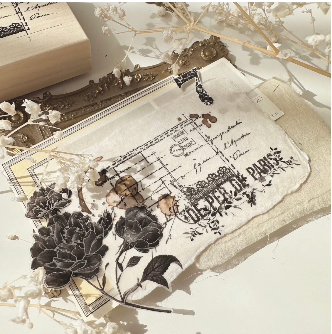 NEW! Journal Pages - In Love With Lace - Background | Rubber Stamps
