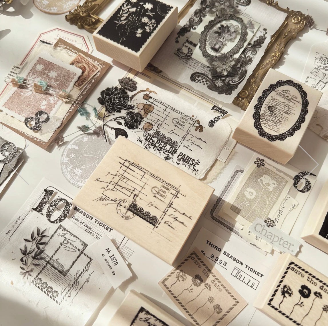 NEW! Journal Pages - In Love With Lace - Background | Rubber Stamps