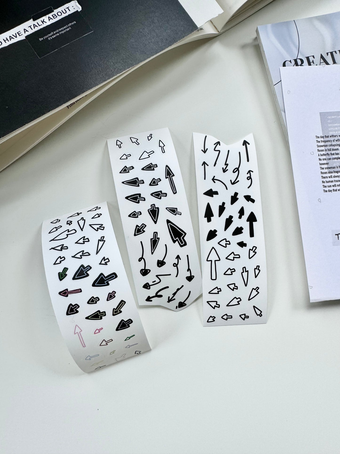 YiRiYY - Click /Black| Pre-cut | 4cm Sticker Paper Tape | Release Paper