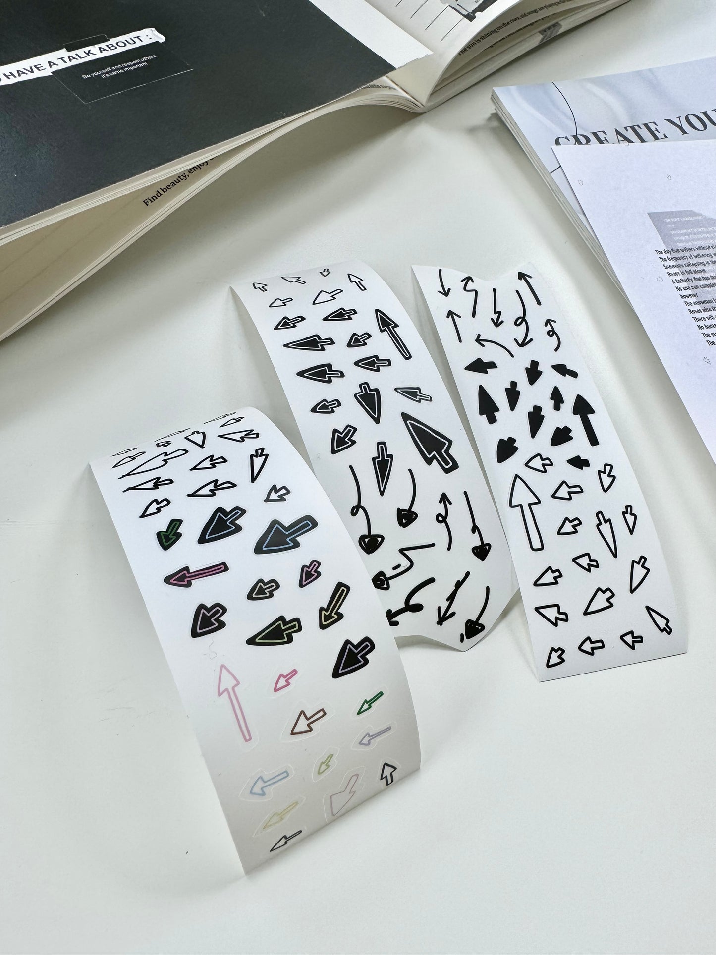 YiRiYY - Click /Black| Pre-cut | 4cm Sticker Paper Tape | Release Paper