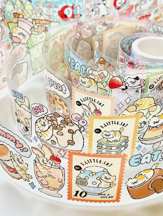 3 Little Cat - Shaved Ice | 4cm PET Tape |  Release Paper