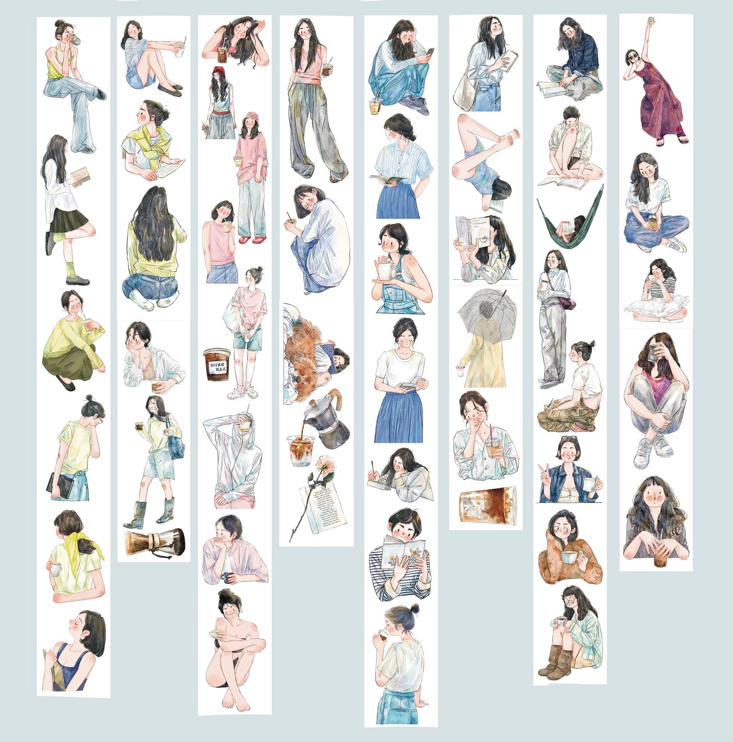 DingDing No.7 - Little Time | 5cm Matte PET Tape | Release Paper