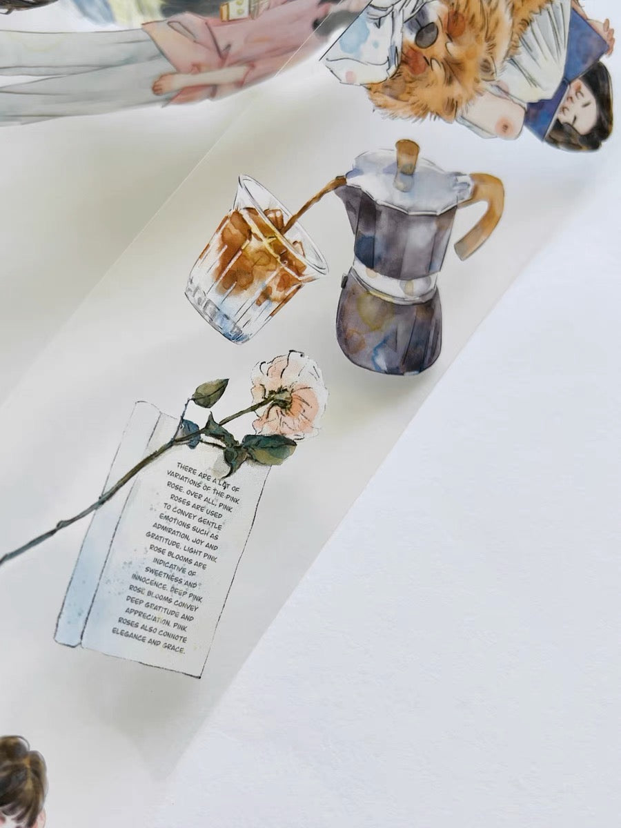 DingDing No.7 - Little Time | 5cm Matte PET Tape | Release Paper