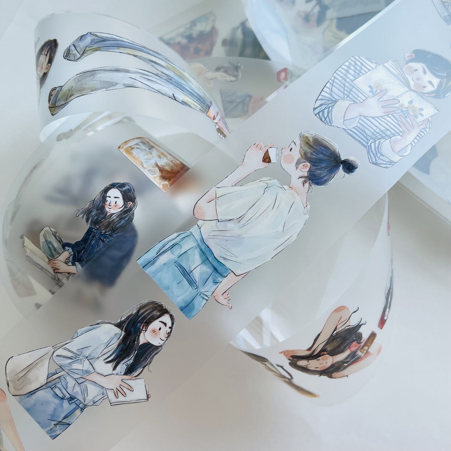 DingDing No.7 - Little Time | 5cm Matte PET Tape | Release Paper