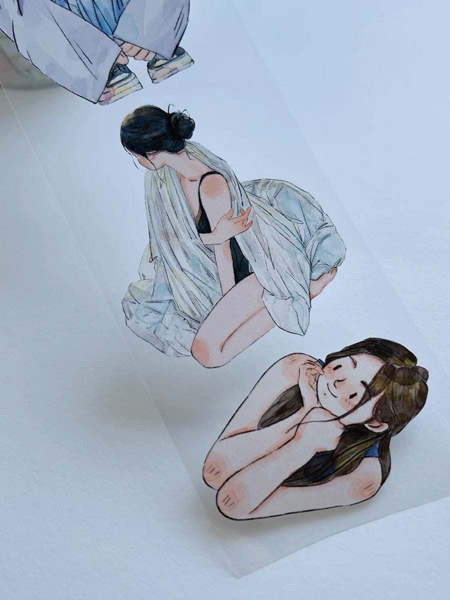 DingDing - No.6 - Beautiful Moment | 5cm Glossy PET Tape | Release Paper