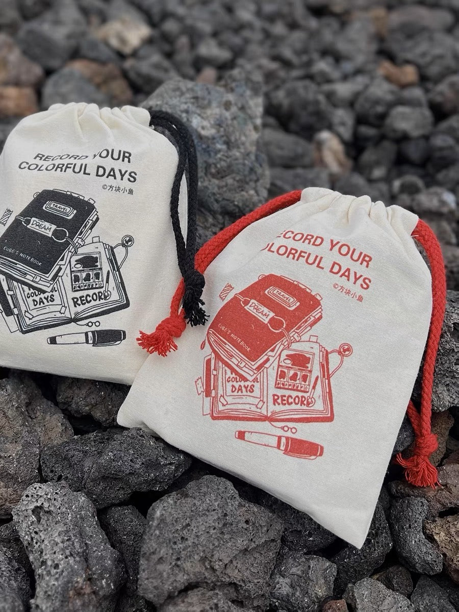 NEW! Cube Fish - Fabric Bag | TN | Notebook | Planner