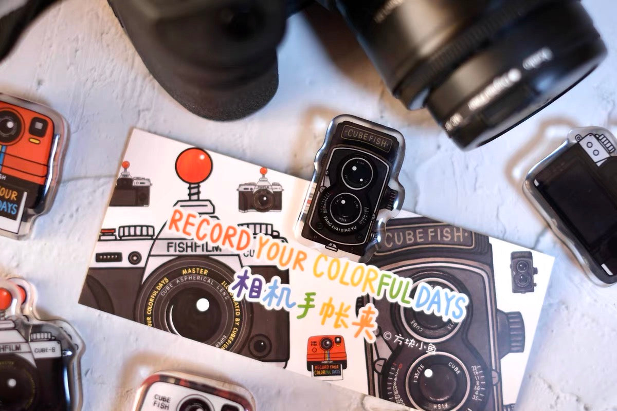 NEW! Cube Fish - Record Your Colorful Days | Acrylic Resin Clip Set