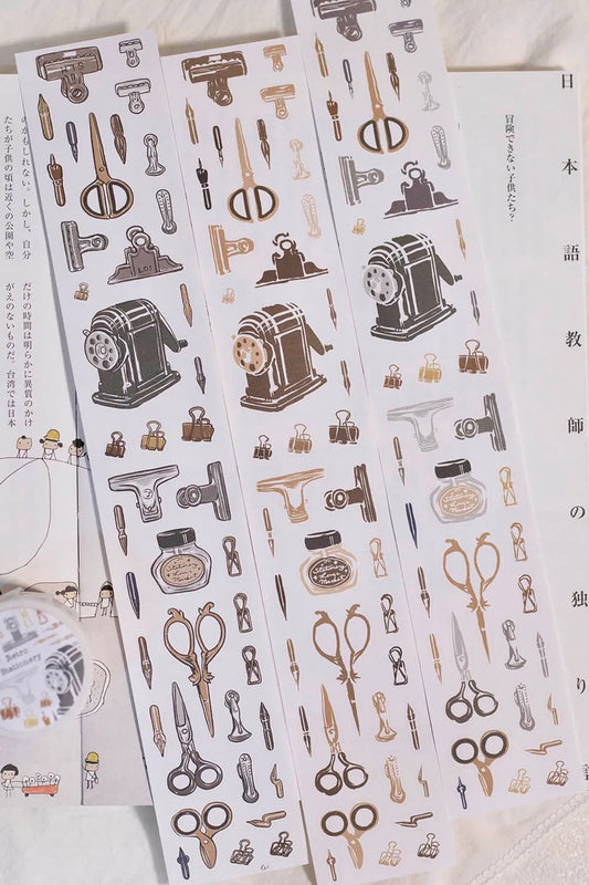 NEW! Loidesign X Stationery Market - Retro Stationery | Kiss-cut | 5cm Paper Tape | Release Paper | 5.4M