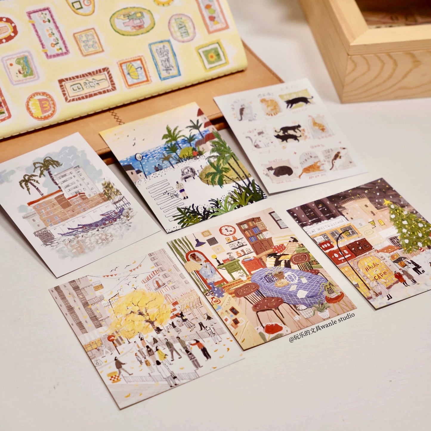 NEW! Wanle Studio - Vol.11 - The Second Half-year Calendar |  6 sheets Cards | Ephemera Paper