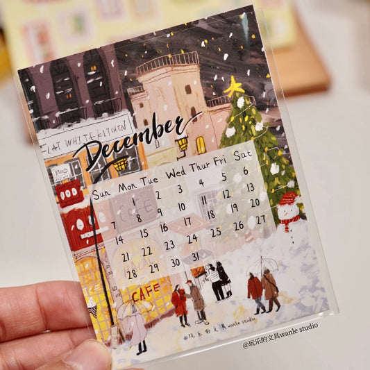 NEW! Wanle Studio - Vol.11 - The Second Half-year Calendar |  6 sheets Cards | Ephemera Paper