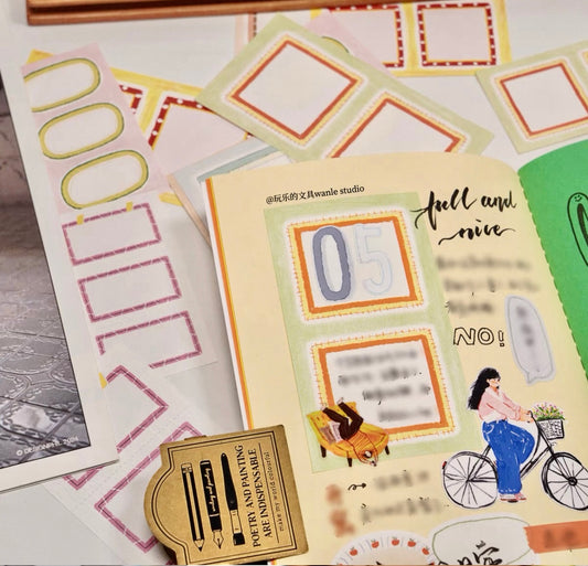 NEW! Wanle Studio - Vol.11 - Continuous Frame | 60pcs Memo Pad | Ephemera Paper