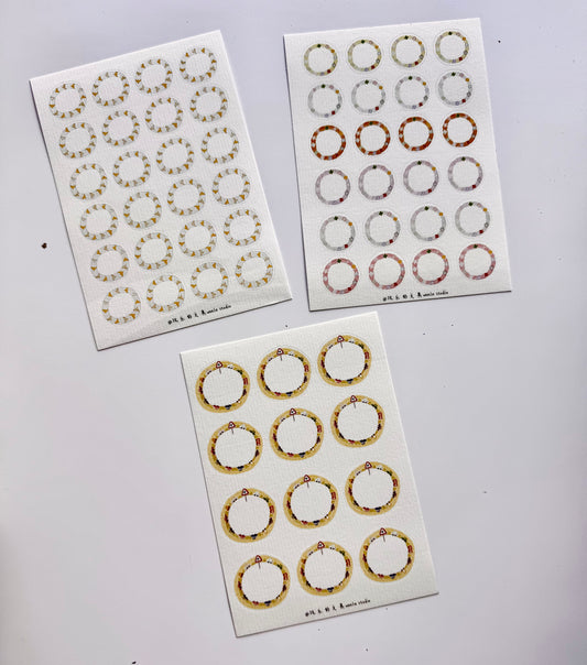 NEW! Wanle Studio - Vol.11 - Circles | Die Cut | 3 Sheets Sticker