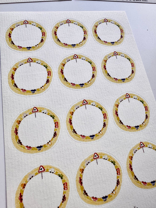 NEW! Wanle Studio - Vol.11 - Circles | Die Cut | 3 Sheets Sticker