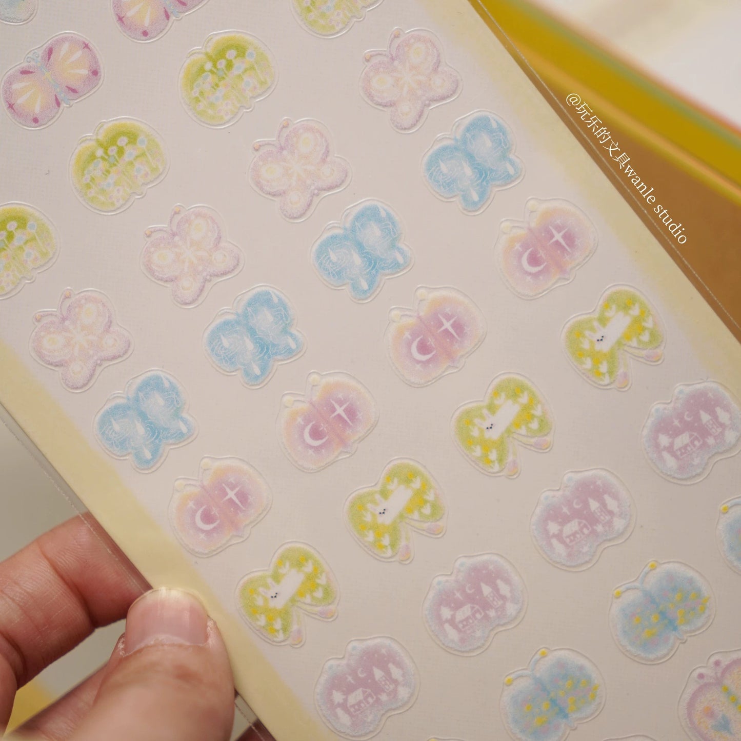 NEW! Wanle Studio - vol.11 - Butterflies | Die Cut | 1 Sheet PET Sticker