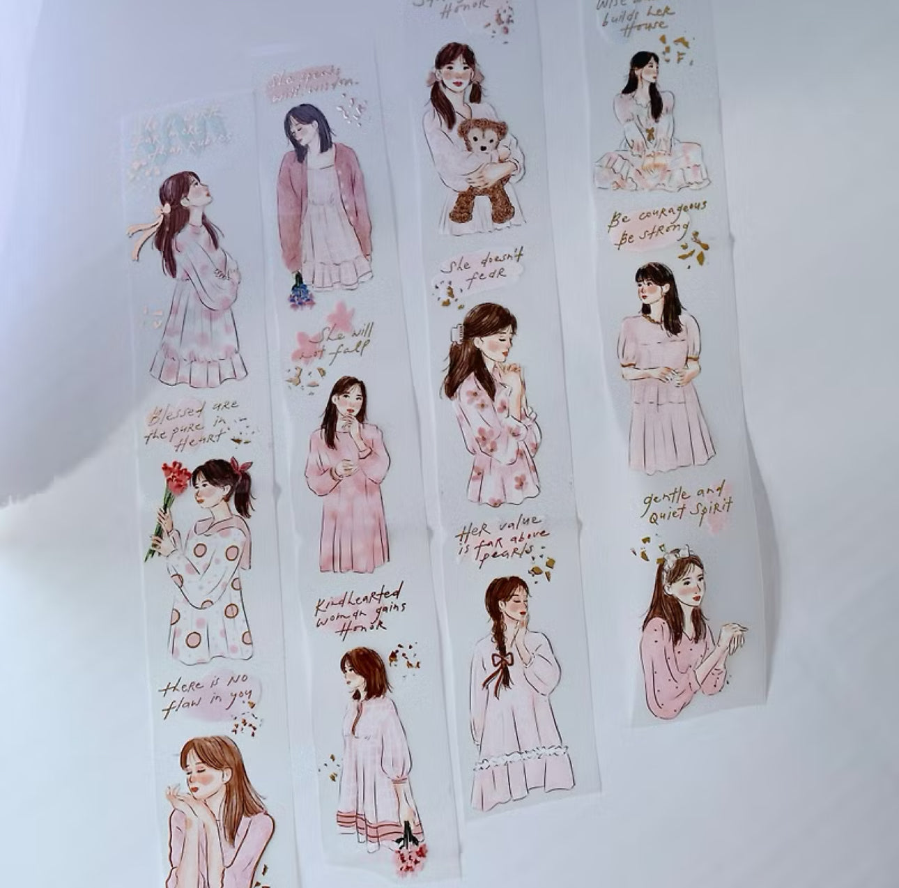 Katkreates Illustration - Selah | 4cm Foil PET Tape | Release Paper