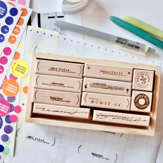 Sissi - <TWO FIVE> | Rubber Stamp Set | Wooden Box