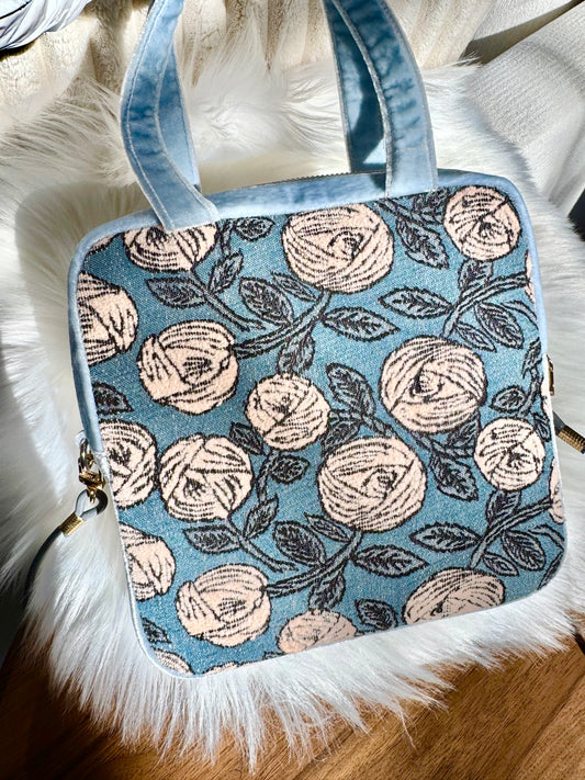 ESH Exclusive Collection - Square bag | Double-sided Pattern | Ring Flower | Handle & Crossbody | Handmade Products | mina perhonen Fabric