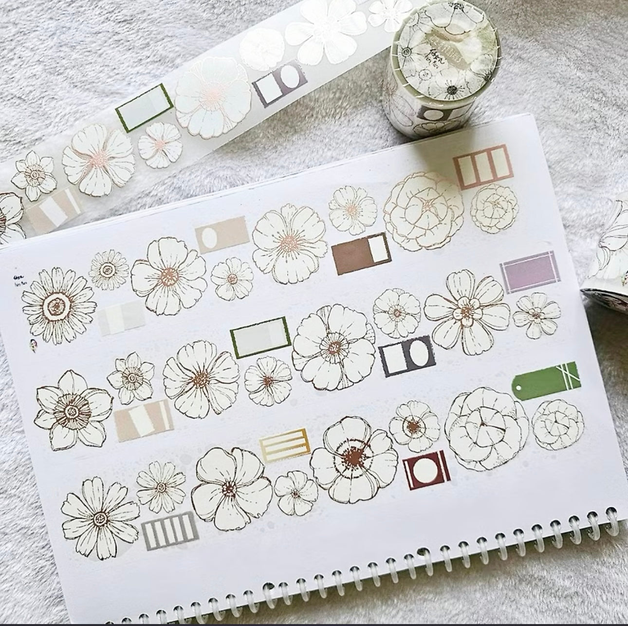 Fairy Maru - Flower Special #5 | 5cm Embossed Pink Gold Foil | Release Paper