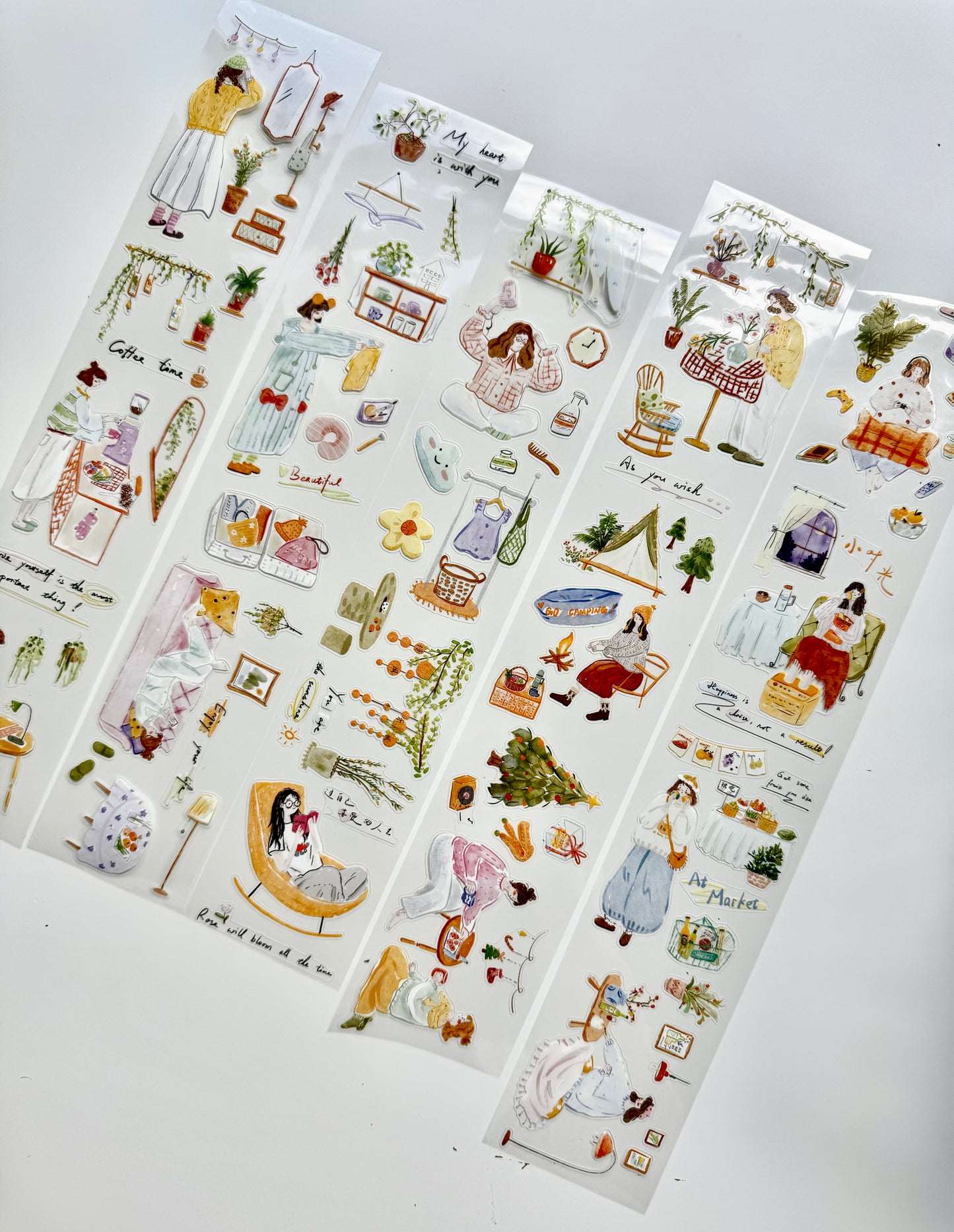 NEW! Lynn Illustration - Everyday Life | Kiss-cut | 6.5cm Tape | Release Paper | 5M