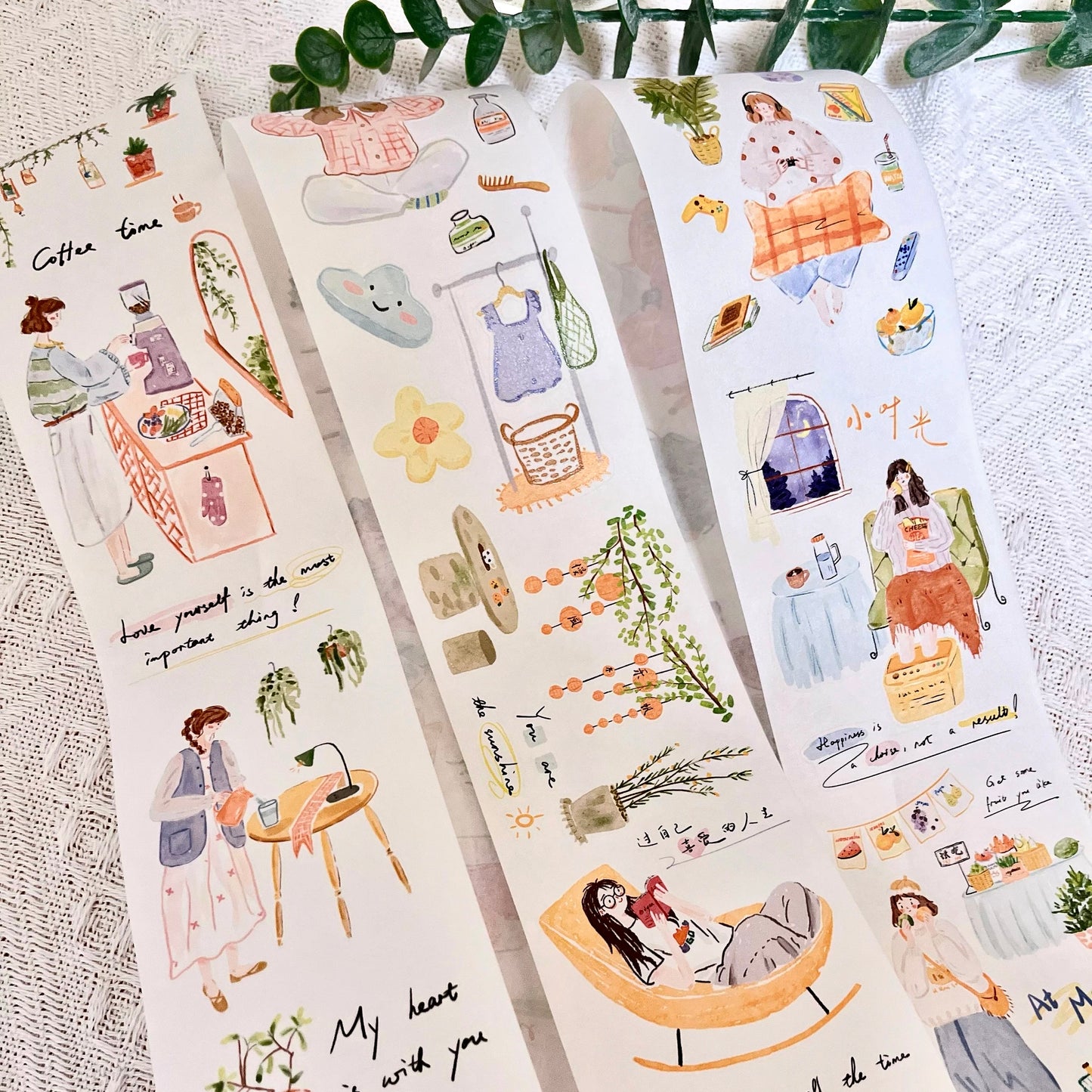 NEW! Lynn Illustration - Everyday Life | Kiss-cut | 6.5cm Tape | Release Paper | 5M