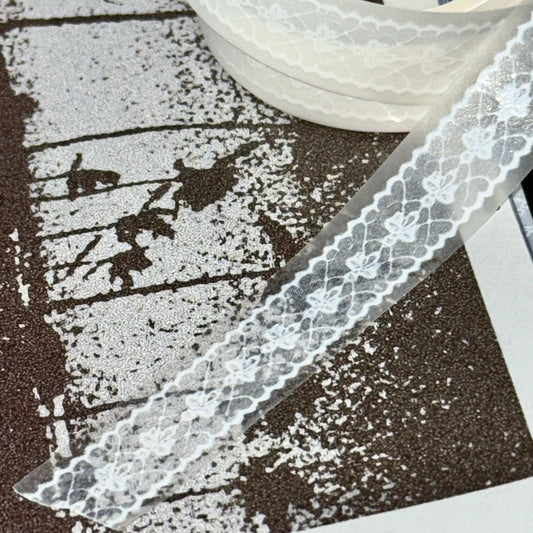 NEW! Life Tape - Lace Ribbon | 2 Rolls Tape Set | Tracing Paper | Release Paper | 5M X 2