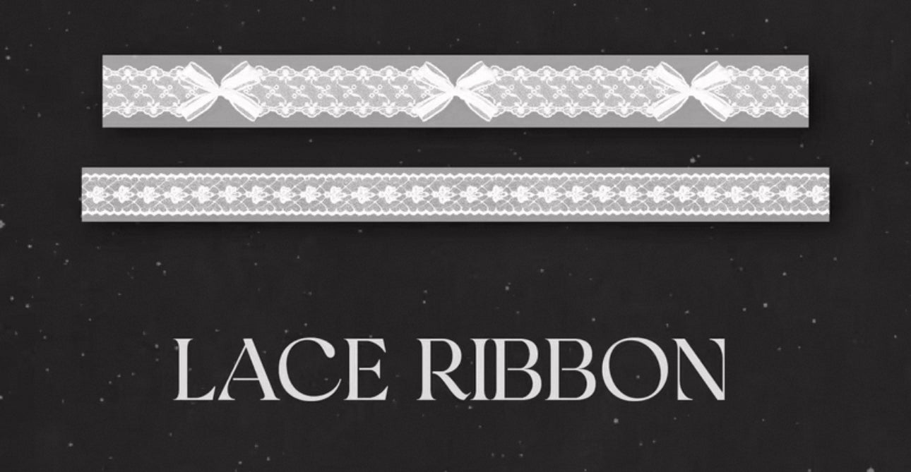 NEW! Life Tape - Lace Ribbon | 2 Rolls Tape Set | Tracing Paper | Release Paper | 5M X 2