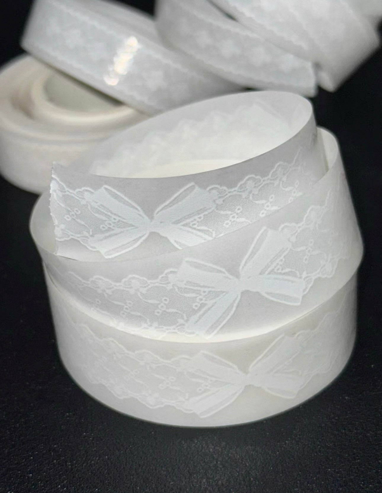 NEW! Life Tape - Lace Ribbon | 2 Rolls Tape Set | Tracing Paper | Release Paper | 5M X 2