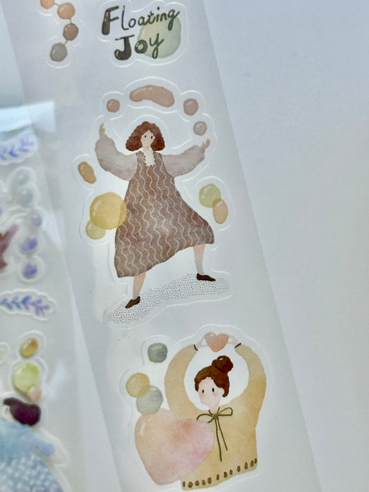 NEW! Bloom Your Day Studio - Mini Girls - Bubble Girl | 3.5cm Tape | Release Paper | 5M