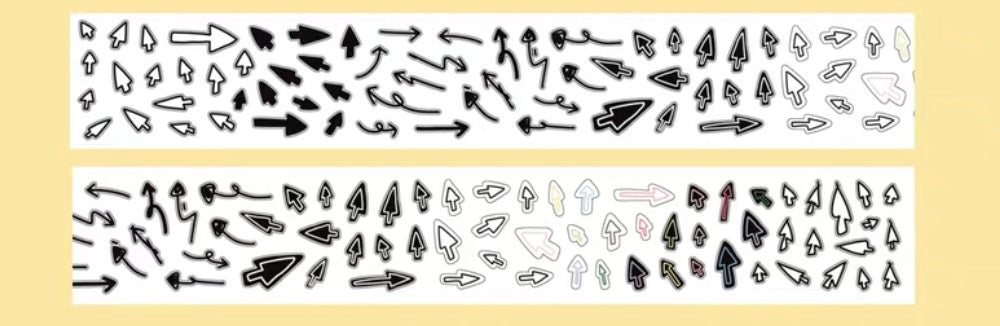 YiRiYY - Click /Black| Pre-cut | 4cm Sticker Paper Tape | Release Paper