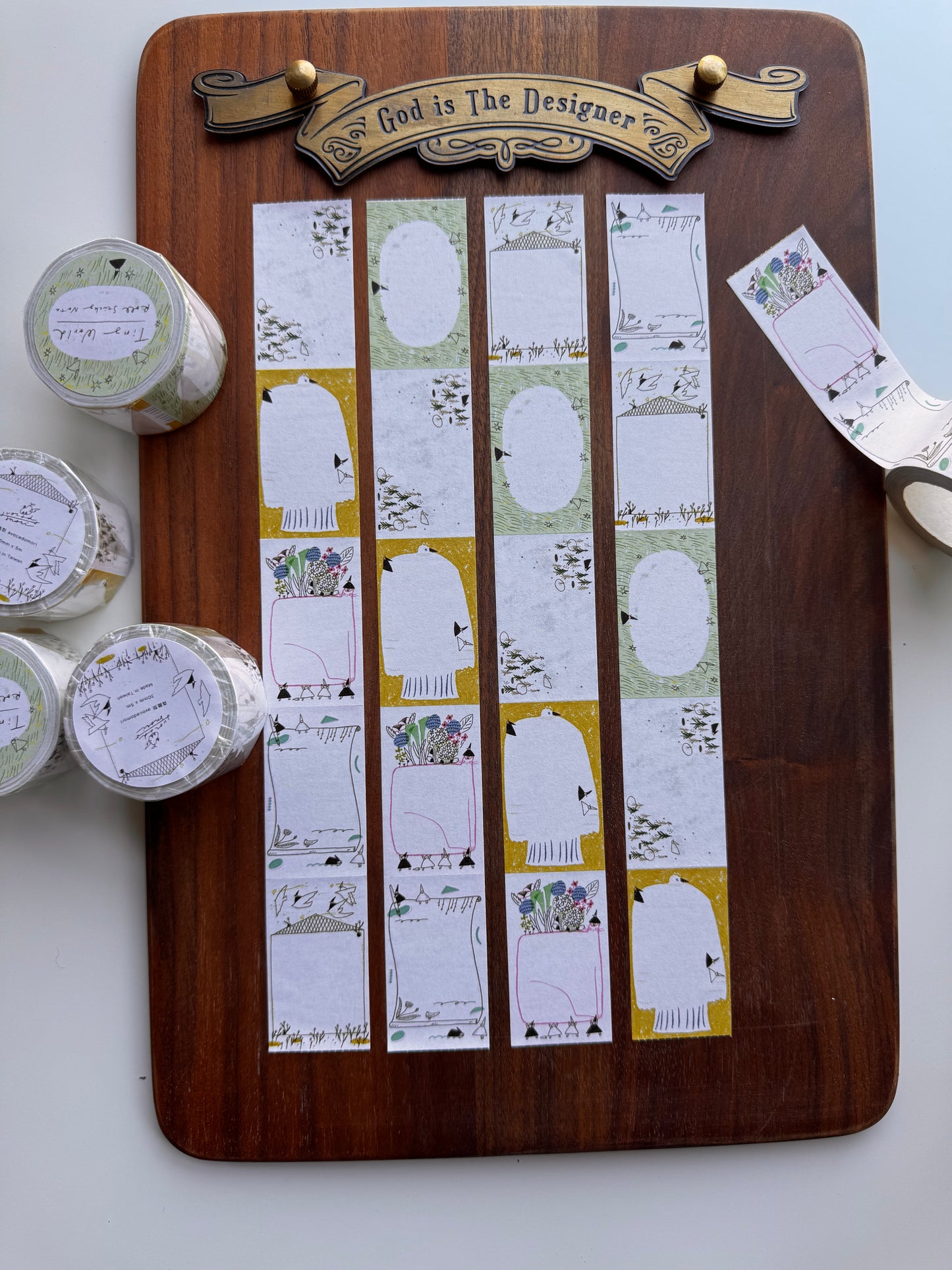 NEW! Avocadomori - Tiny World | 3cm Sticker Tape | Roll Sticky Note | NO Release Paper | 5M
