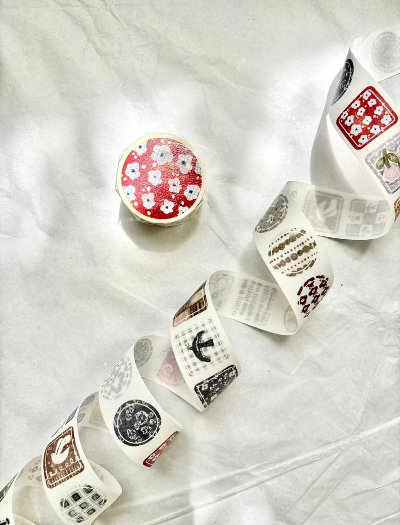 NEW! Pion - Coaster | Kiss-cut | 2.5cm Washi Tape | Release Paper | 5M