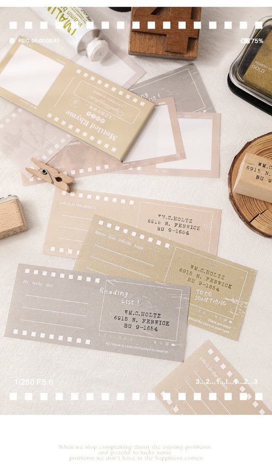 Ephemera Paper - Literary Film | 40pcs Note Pad | Special Paper