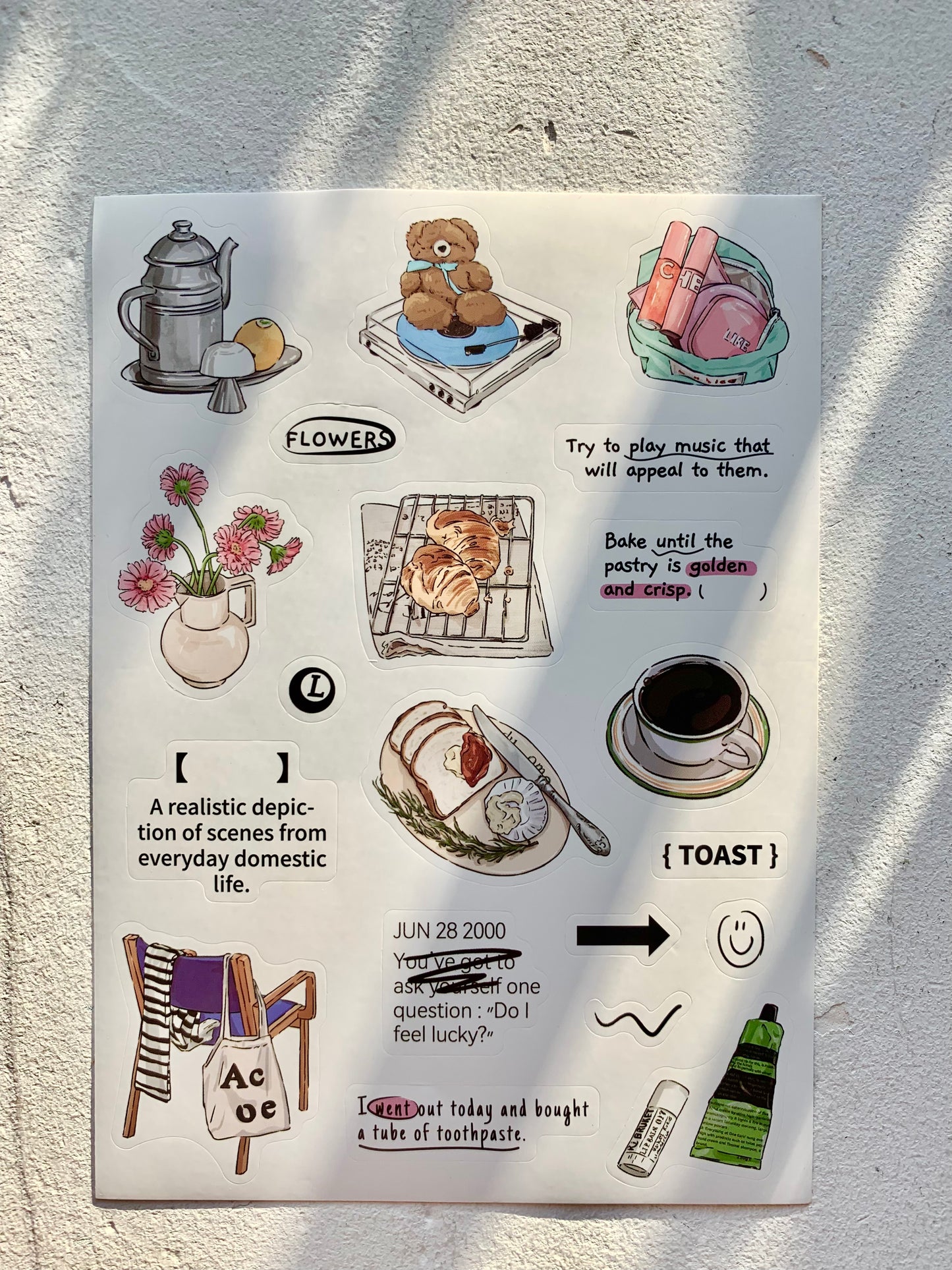 IM - Daily Life | 8 Sheets Sticker | Die Cut