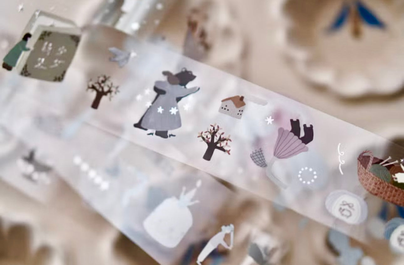 NEW! Ivy Snow - Day Dream | Matte Silver-foil |4cm PET Tape | Release Paper