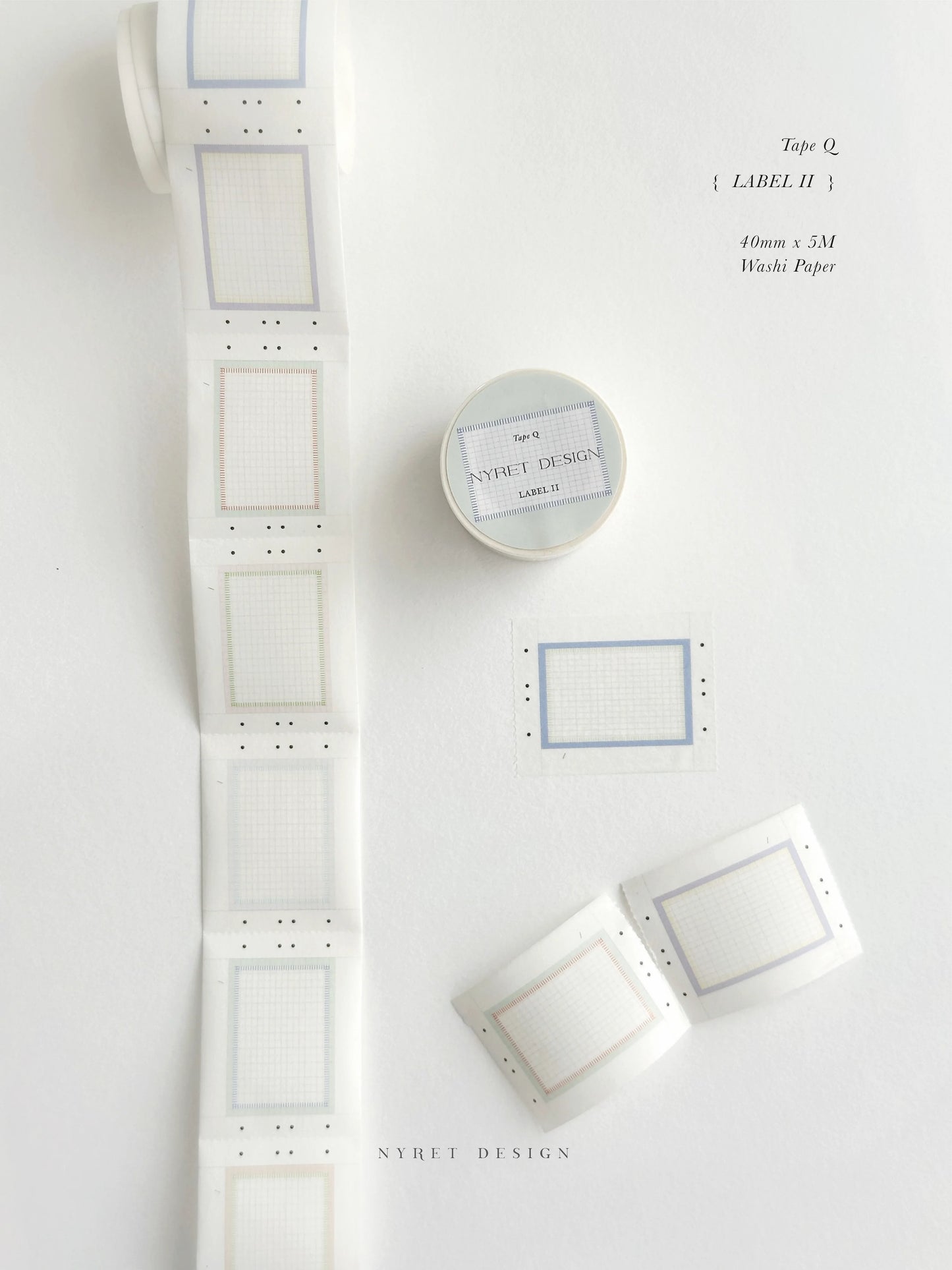 NEW! Nyret - Label II| Kiss-cut | 4cm Washi Tape | Release Paper | 5M