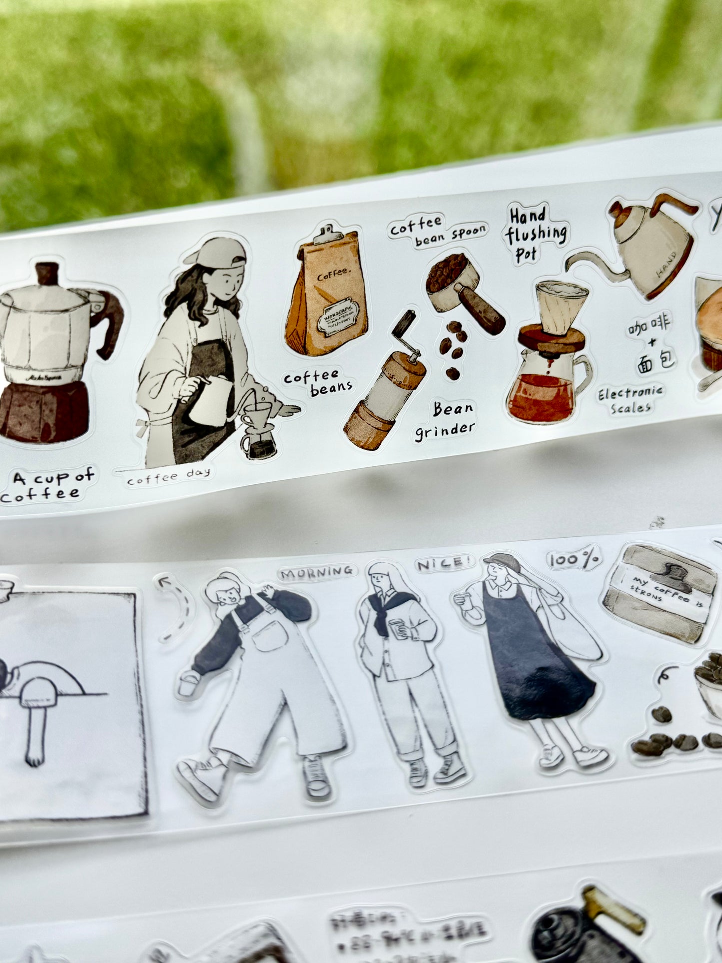 NEW! XBJia Studio - Coffee Brain | Kiss-cut | 4.5 PET Tape | Release Paper | 6M
