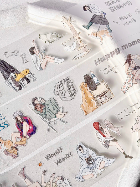 NEW! Xiyue Studio - Happy Moment | Kiss-cut | 7cm Tape | Release Paper | 5.4M