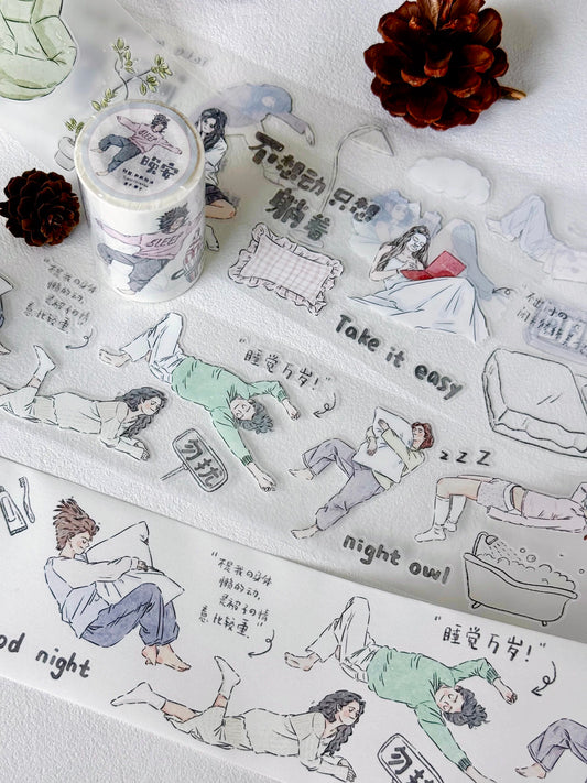 NEW! Xiyue Studio - Good Night | Kiss-cut | 7cm Tape | Release Paper | 6M