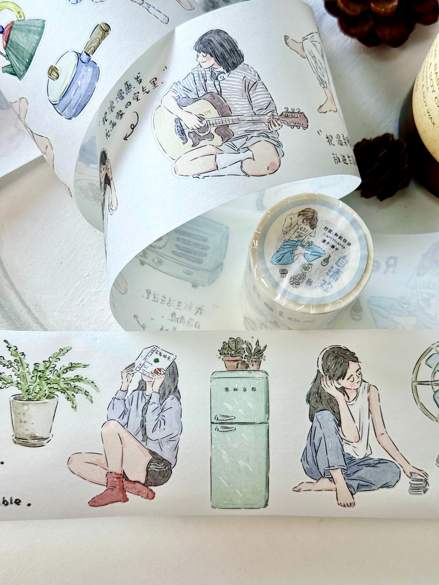 NEW! Xiyue Studio - Girl's Diary | Kiss-cut | 7cm Washi Tape | Release Paper | 6M