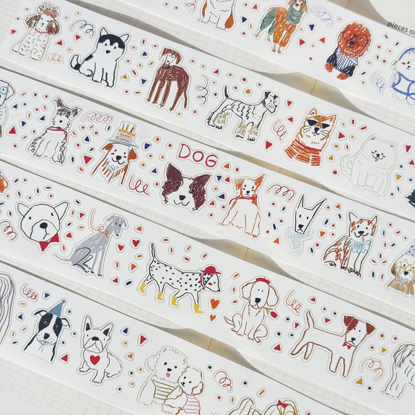 NEW! Xiyue Studio - My Furry Friends | Kiss-cut | 3cm Washi Tape | Release Paper | 4.8M