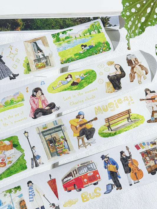 NEW! Xiyue Studio - Laid-back | Kiss-cut | 6cm Tape | Release Paper | 6M