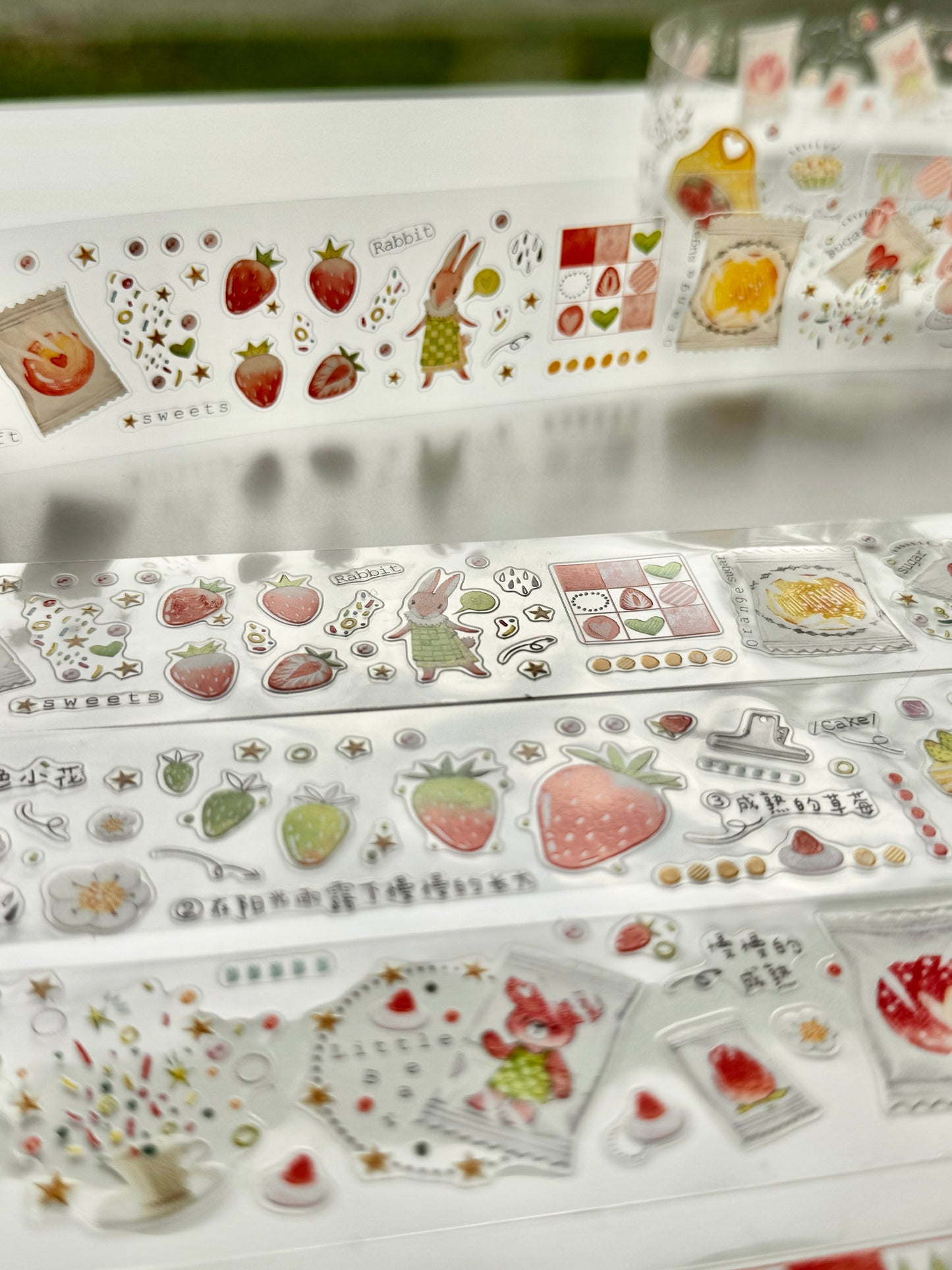 NEW! Pear Bunny Studio - Strawberry Season | Kiss-cut | 3.5cm PET Tape | Release Paper | 5.4M