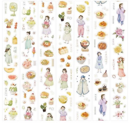 Muzishan Studio - Daily Routine II | Kiss - cut | 5cm Tape |  Release Paper | 6M