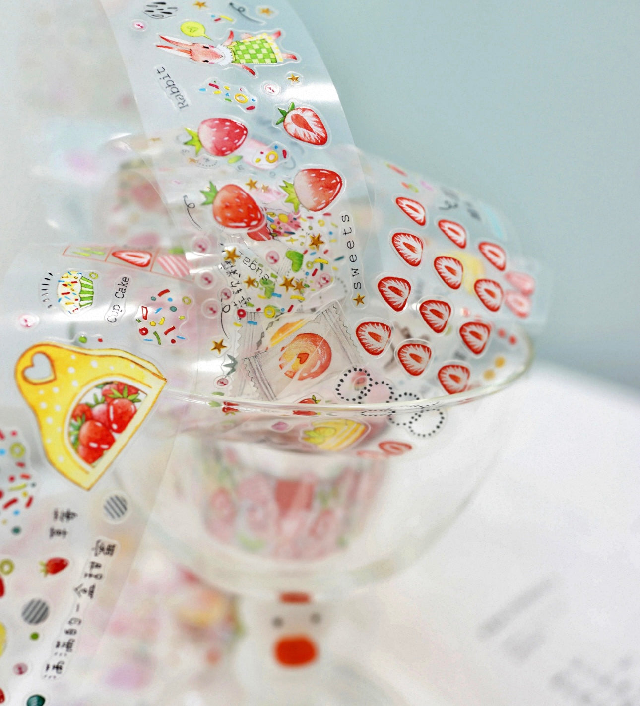 NEW! Pear Bunny Studio - Strawberry Season | Kiss-cut | 3.5cm PET Tape | Release Paper | 5.4M