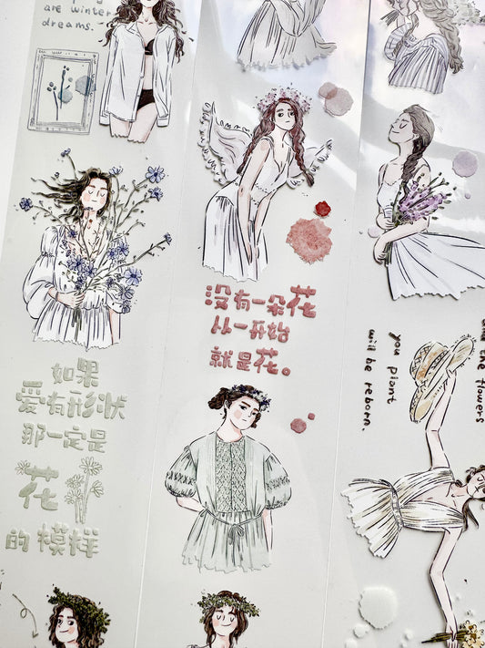 NEW! Xiyue Studio - Flowers | 5.5cm PET Tape | Release Paper | 5.5M