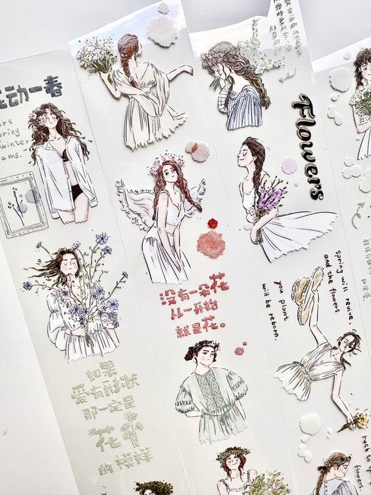 NEW! Xiyue Studio - Flowers | 5.5cm PET Tape | Release Paper | 5.5M